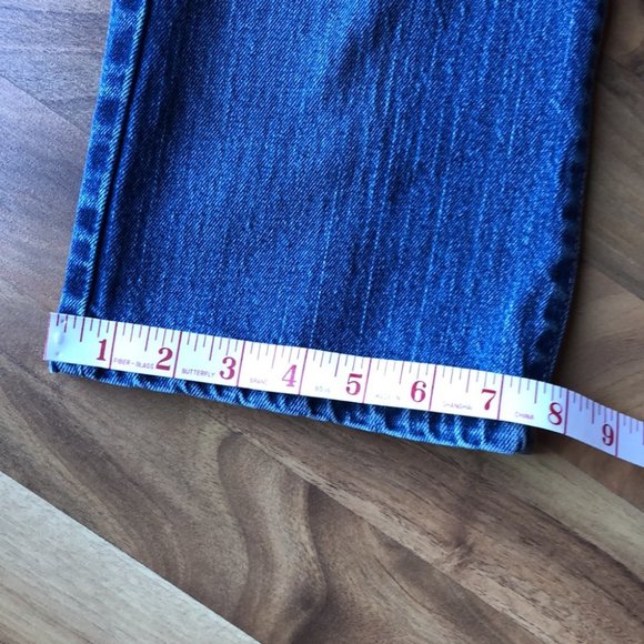 Levi’s 515 Distressed Denim Jean Crop Capri Size 10 - Picture 7 of 11